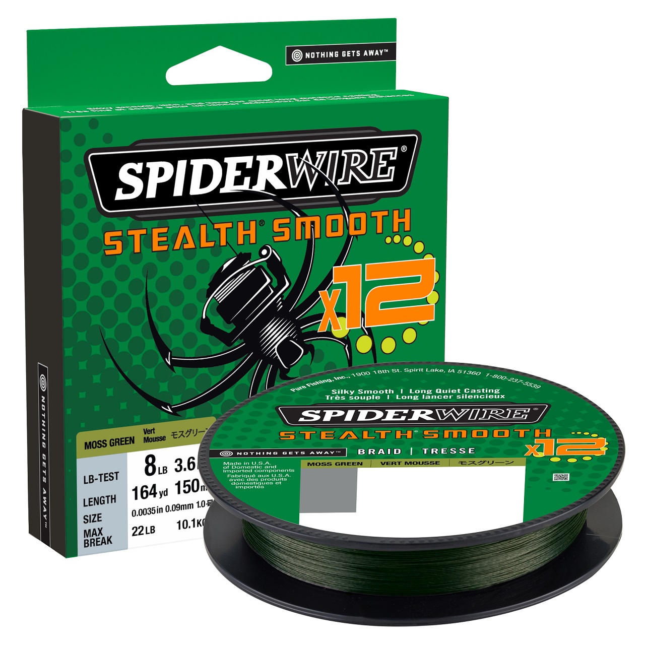 SpiderWire Sealth Smooth x12 150 mt Moss Green