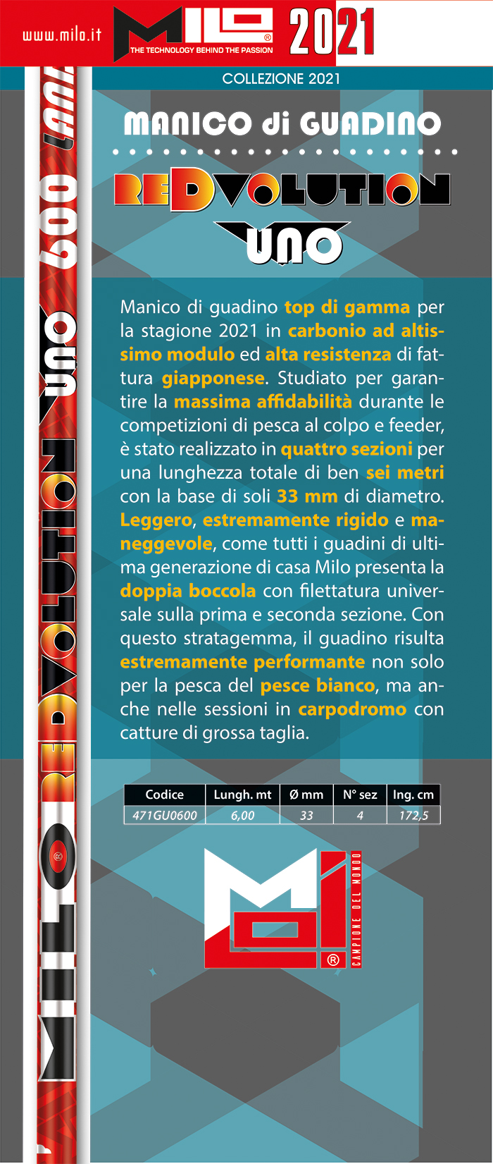 milo MANICO GUADINO REDVOLUTION V-UNO