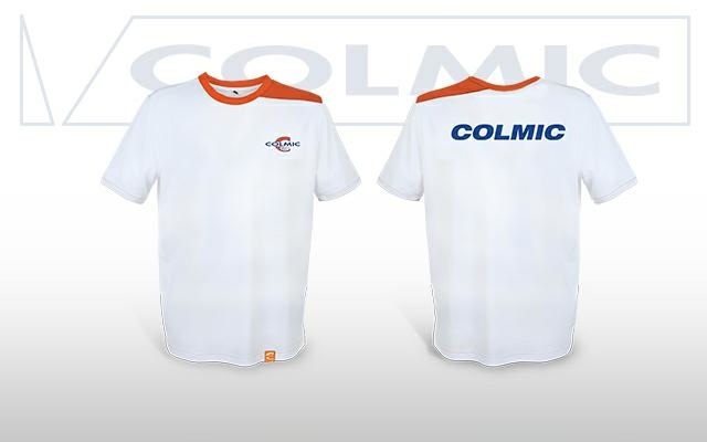 colmic T-SHIRT: WHITE/ ORANGE