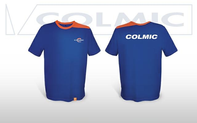 colmic T-SHIRT: BLUE/ ORANGE