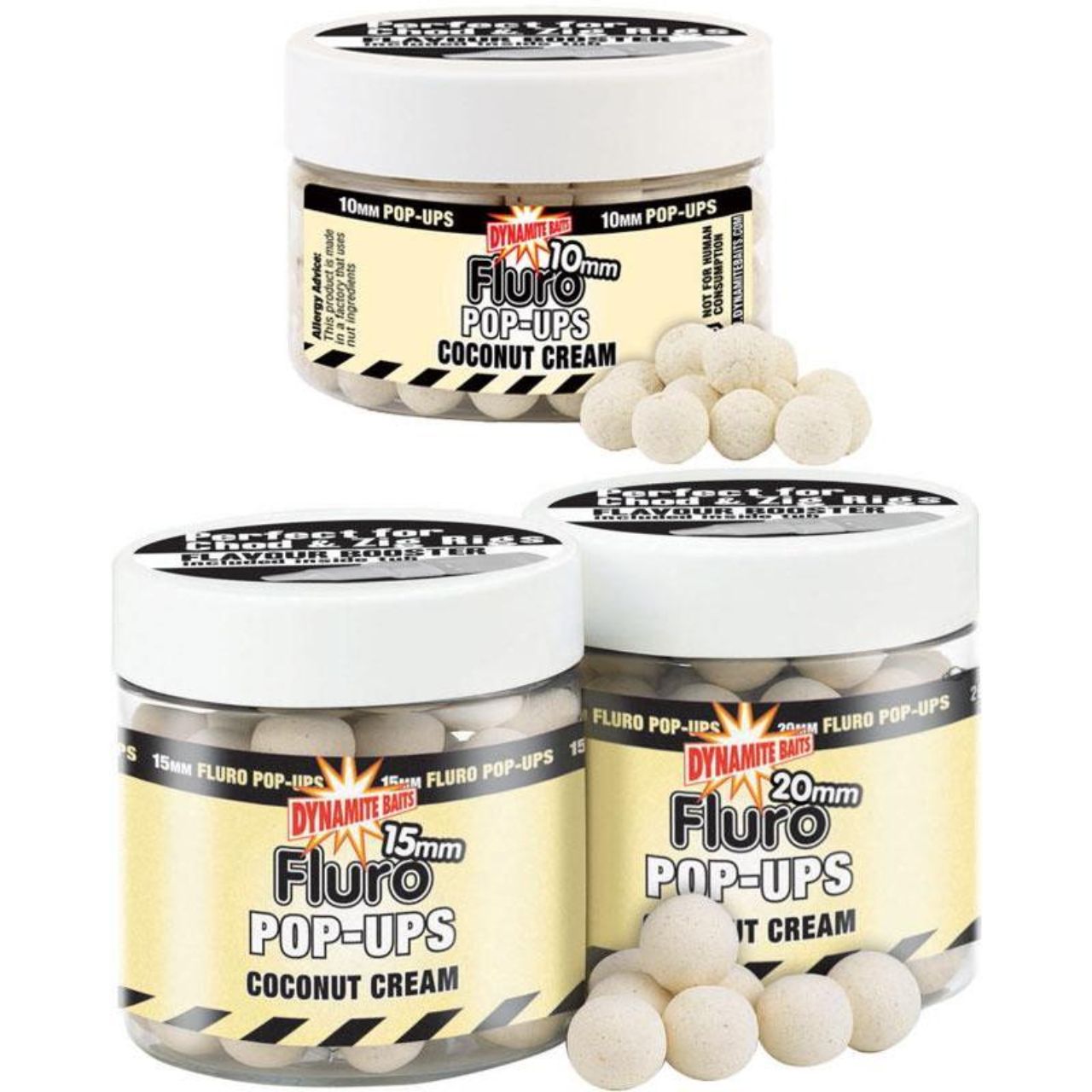 DYNAMITE BAITS FLURO POP-UPS COCONUT CREAM