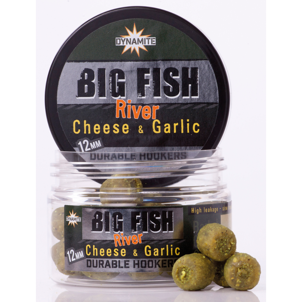 DYNAMITE BAITS BIG FISH RIVER DURABLE HOOKERS CHEESE & GRLIC