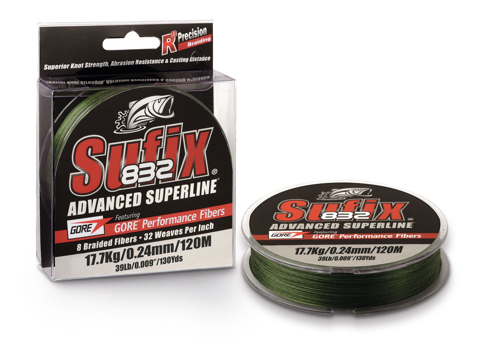 SUFIX 832 BRAID VIS GREEN 250M