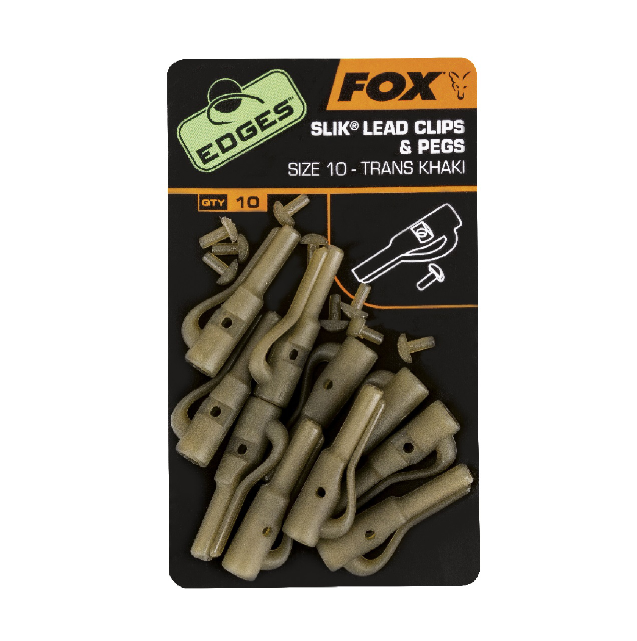 fox EDGES SLIK LEAD CLIP SIZE 10