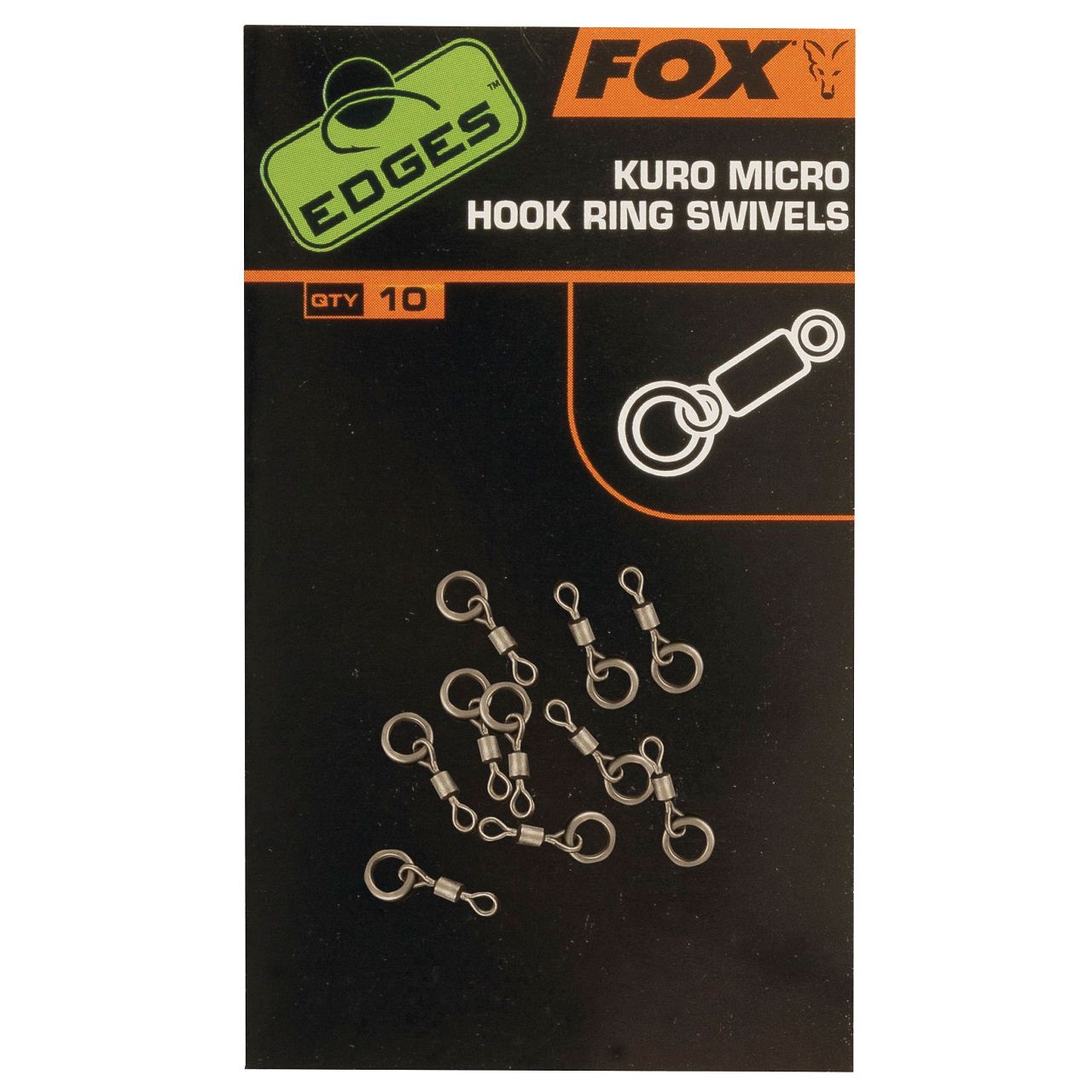 fox EDGES KURO MICRO HOOK RING SWIVELS