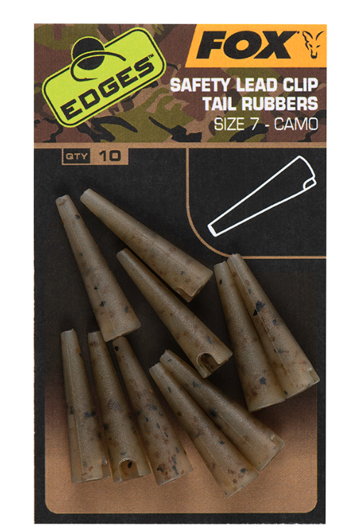 fox Camo Safety Lead Clip Tail Rubbers