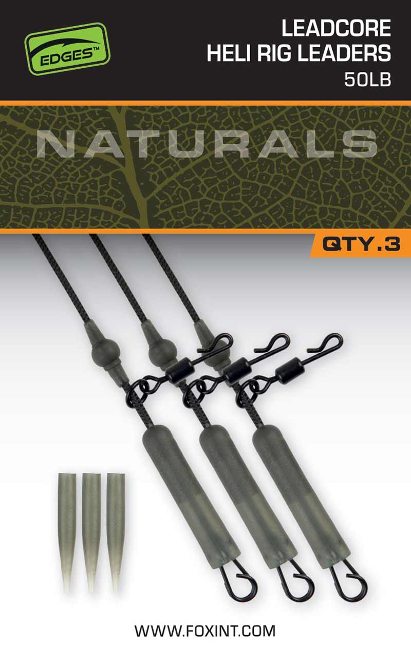 fox NATURALS LEADCORE HELI RIG LEADERS
