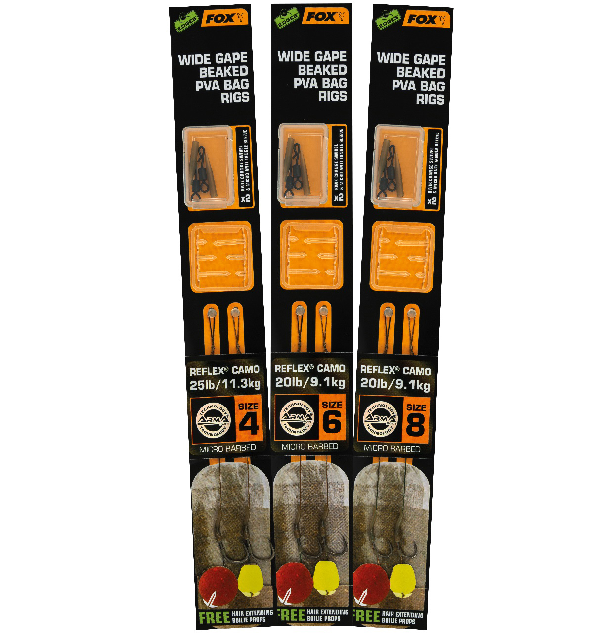 fox EDGES WIDE GAPE BEAKED PVA READY RIGS