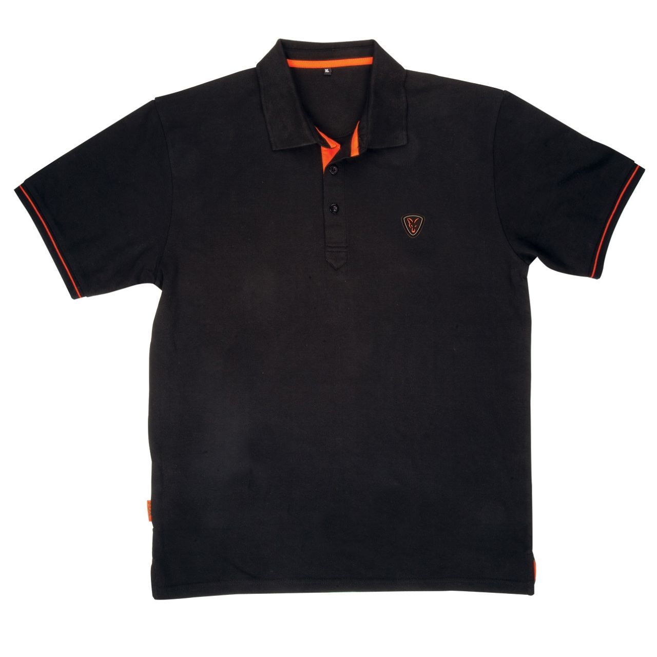 fox POLO SHIRT BLACK / ORANGE