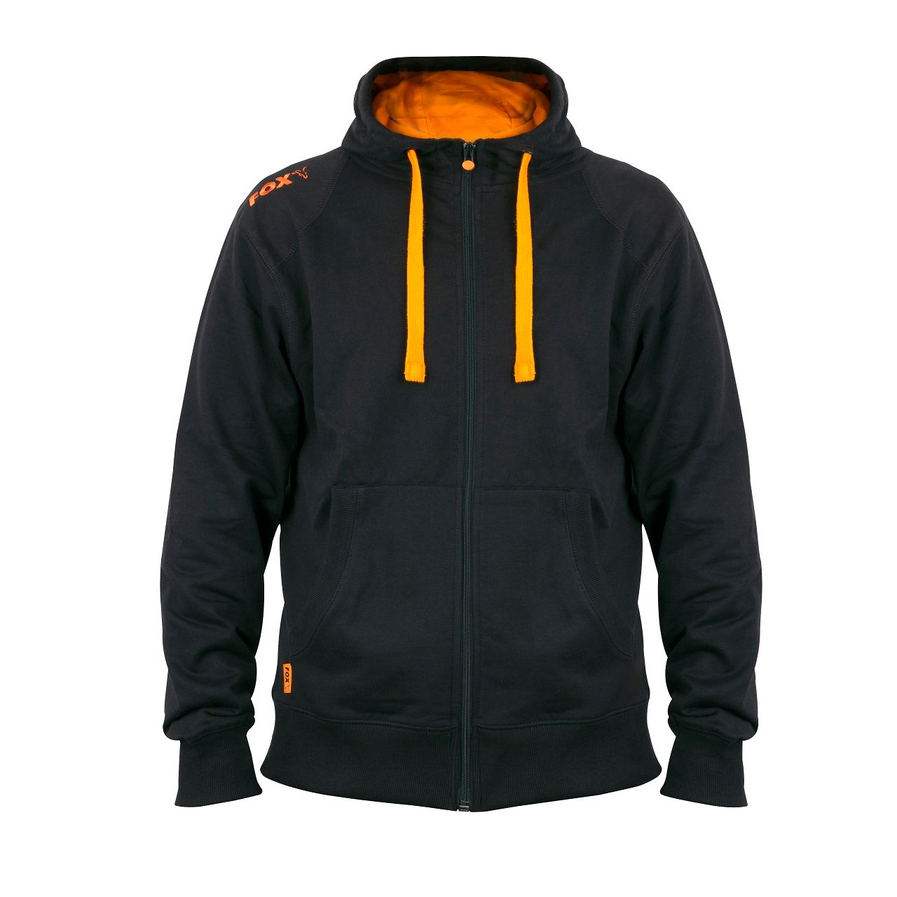 fox LIGHTWEIGHT ZIPPED HOODY BLACK/ORANGE