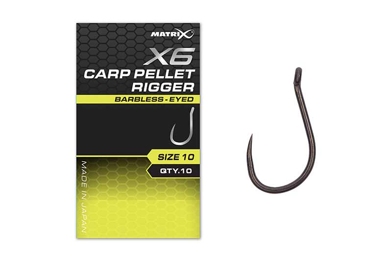 matrix X6 Carp Pellet Rigger Barbless Eyed