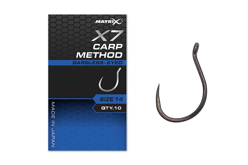 matrix X7 Carp method Barbless Eyed