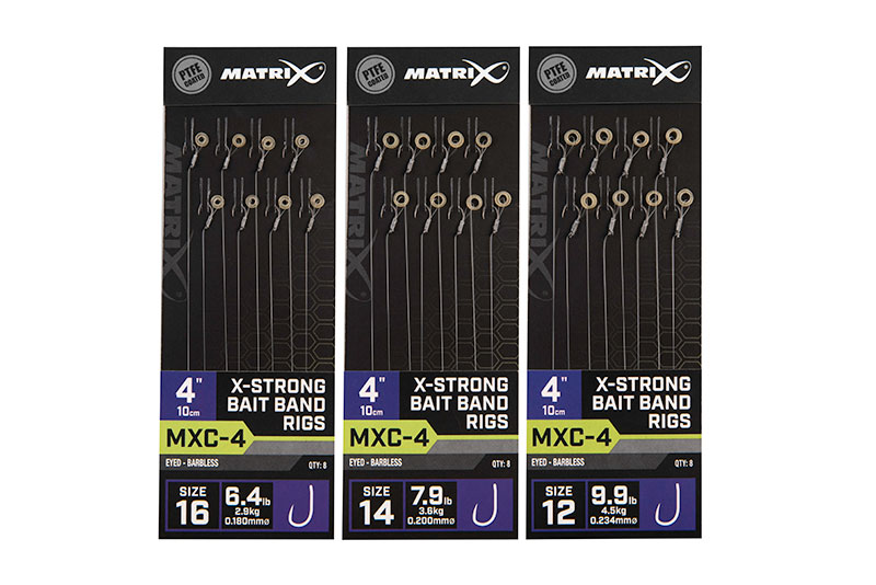 matrix MXC-4 X-Strong Bait Band Rigs 10cm/4ins