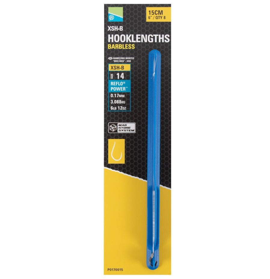 preston XSH-B SPADE END MAG STORE HOOKLENGTHS 15cm