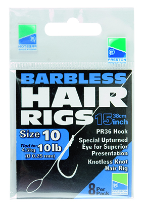 preston PRESTON BARBLESS HAIR-RIGS-LONG