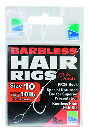 preston PRESTON BARBLESS HAIR-RIGS-SHORT