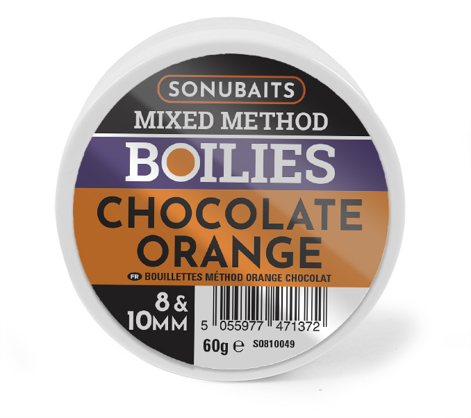 Sonubaits SONU MIXED METHOD BOILIES CHOCOLATE ORAN