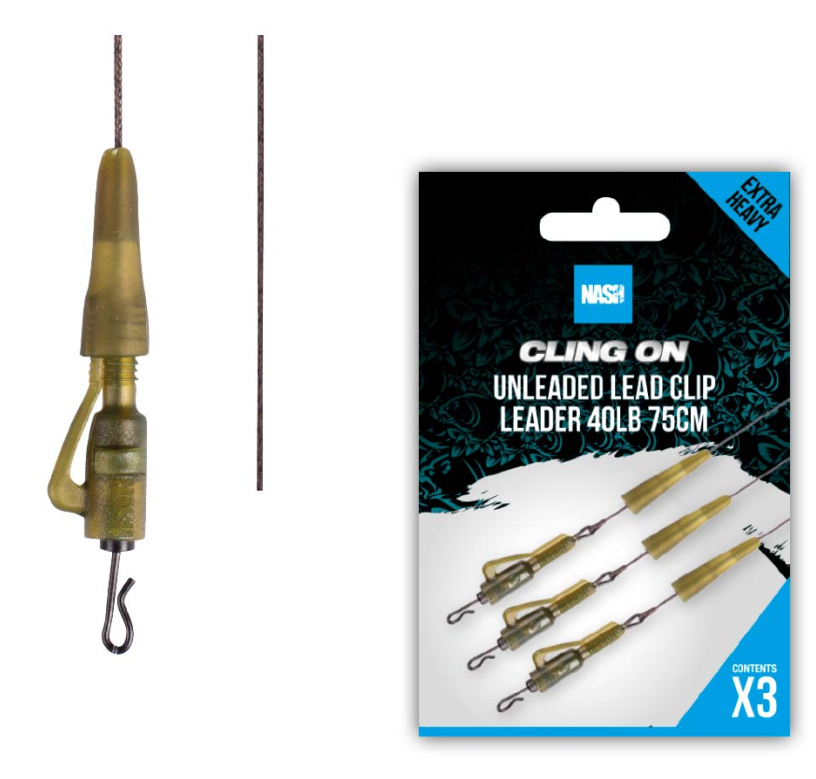 Nash Ready Tied Unleaded Lead Clip Leader